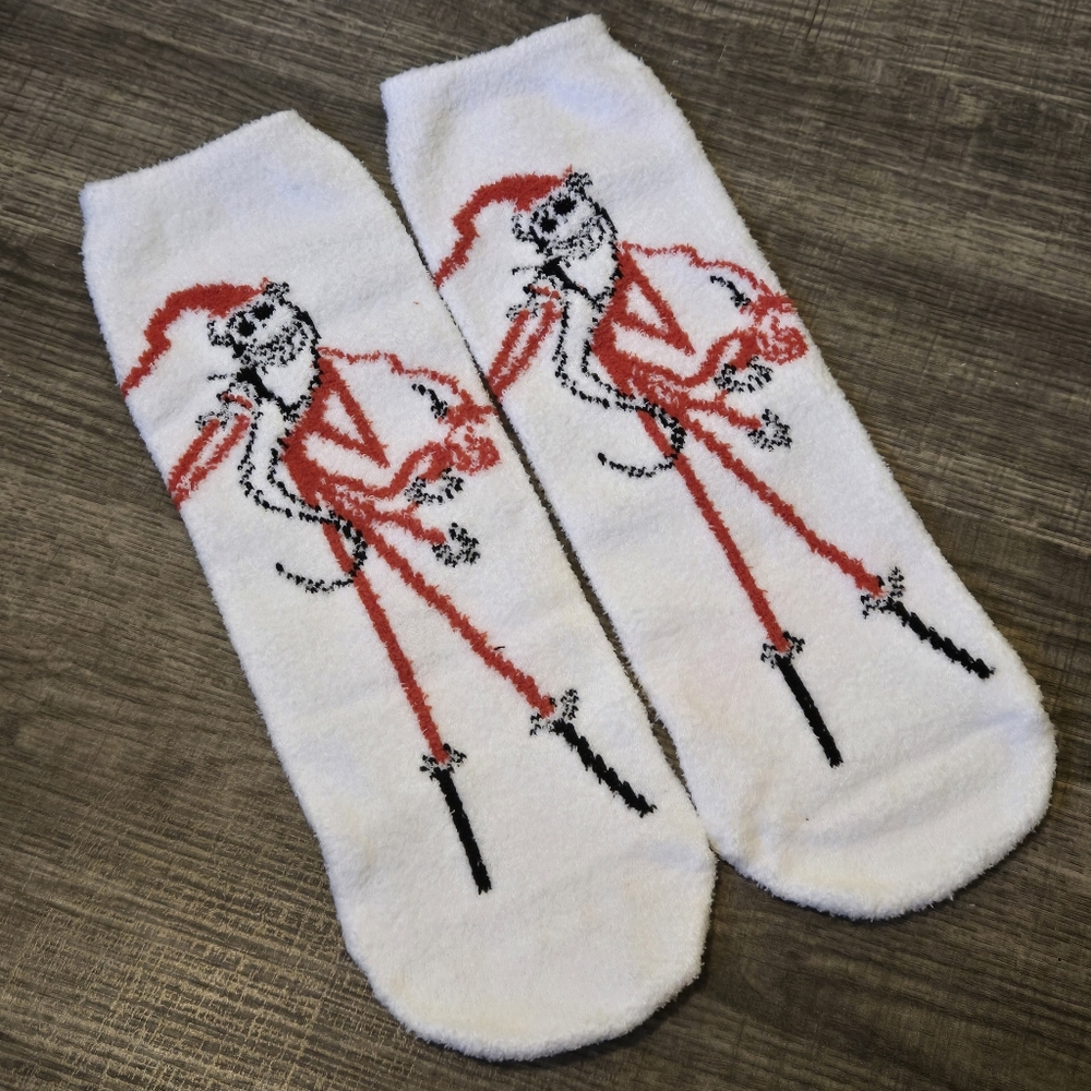 🍒🍒 Jack Skellington Santa Fuzzy Socks
